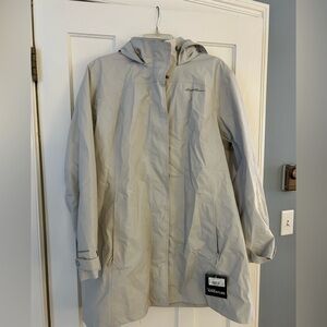 Eddie Bauer Weatheredge packable hooded Jacket NWT